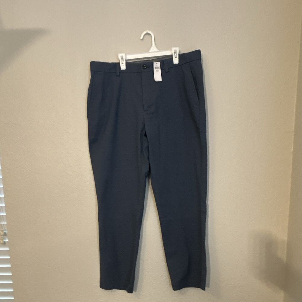 Banana Republic Men's Blue Chino Pants 36W Cotton Twill Slim Tapered Stretch NWT
